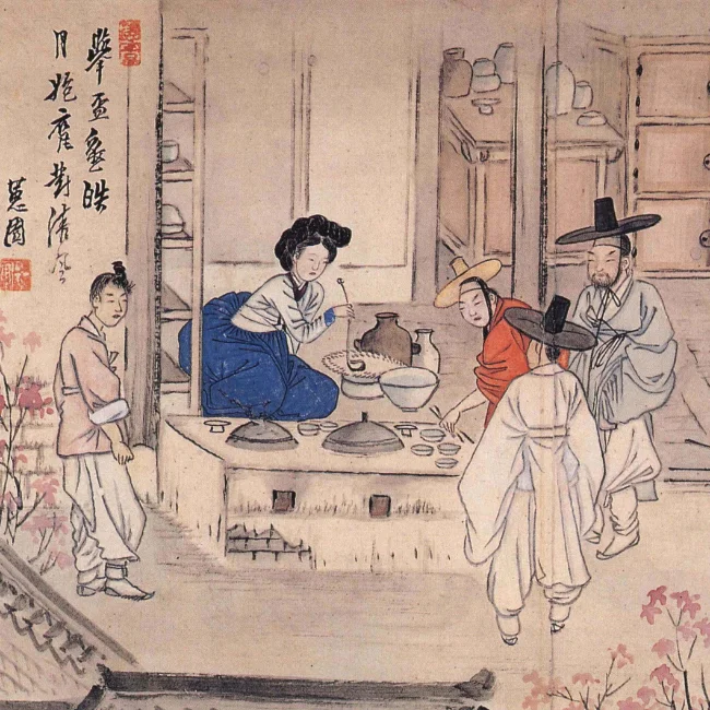 Jusageobae-holding-a-drinking-party-by-Hyewon1758-1813-650